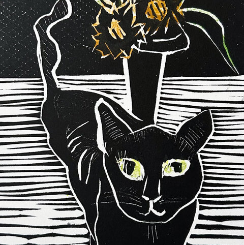 Little sister relief print 