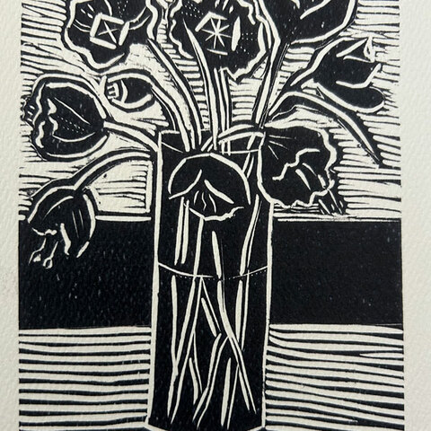 Tulips
Block print